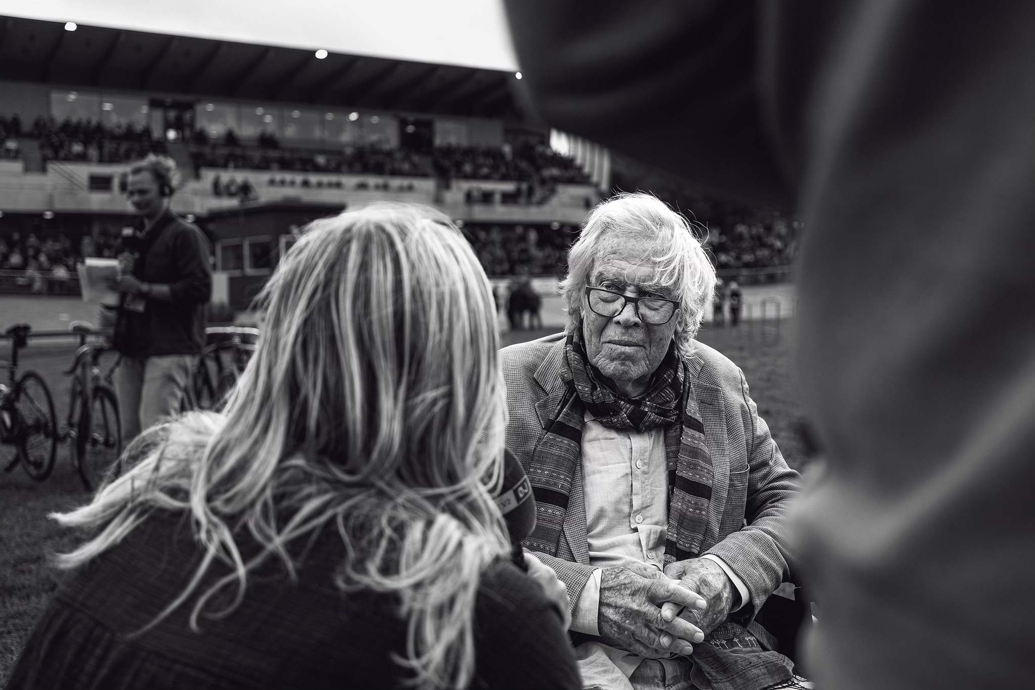 Jørgen Leth, Aarhus Cyklebane 2024. Foto Uggi Kaldan